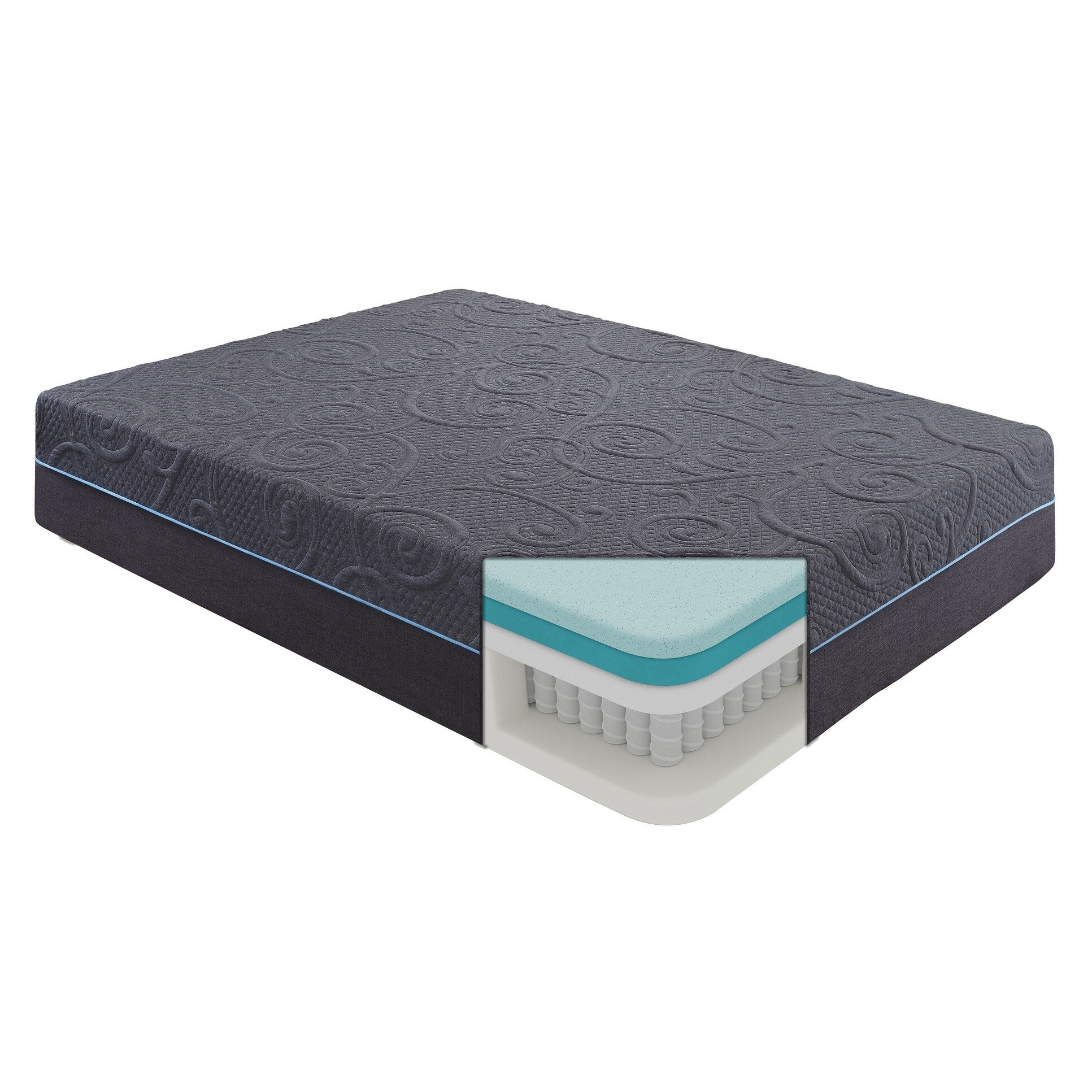 14 Bed Mattress Gel-Infused Memory Foam Hybrid Mattress in a Box