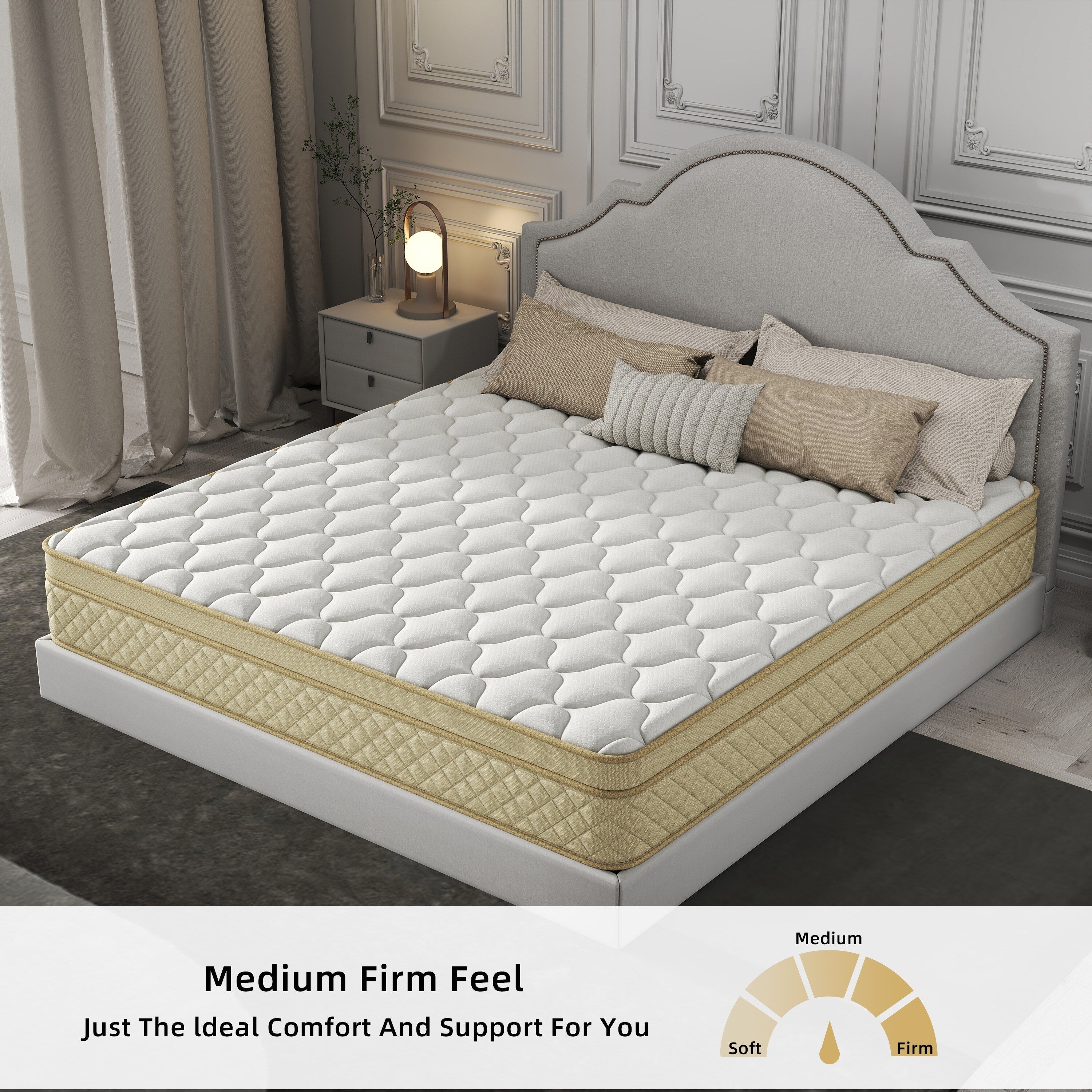 14 Euro Top Medium Memory Foam Hybrid Mattress in a Box