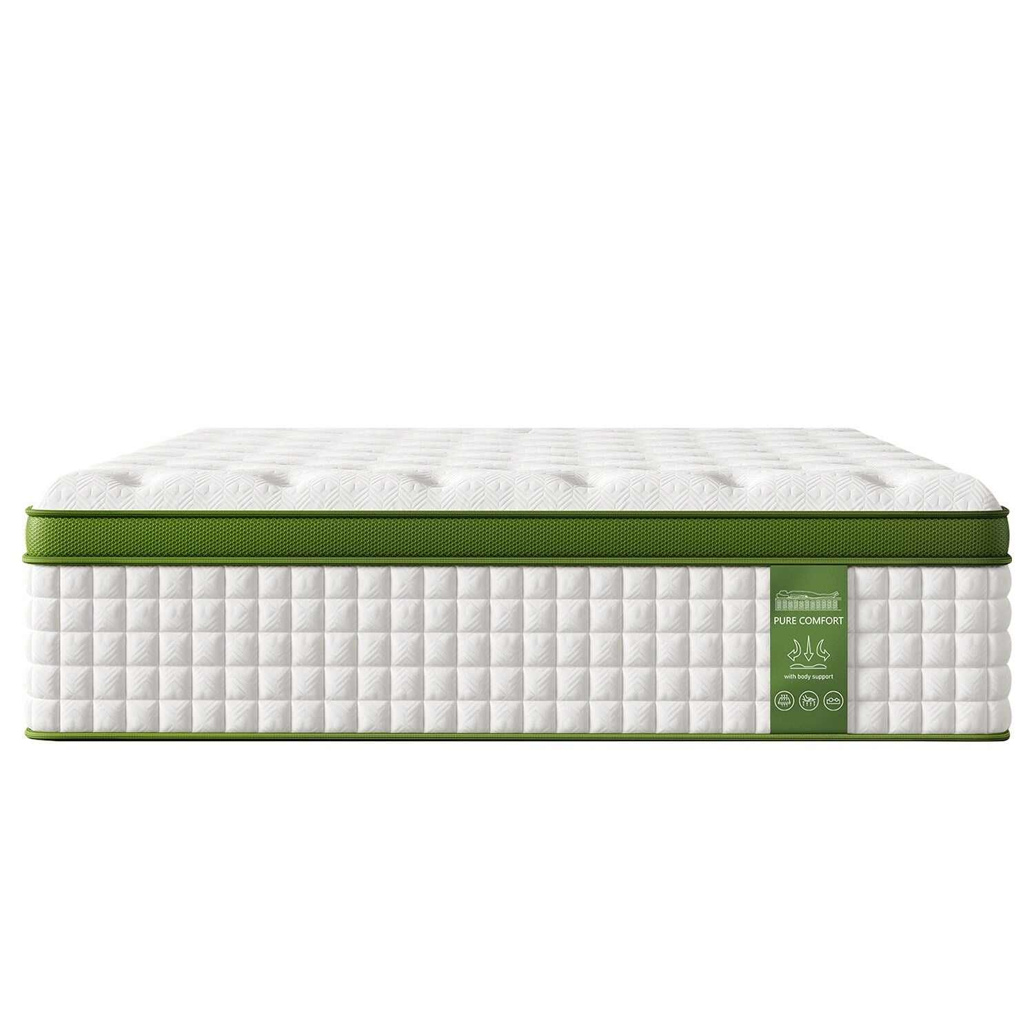 14 Hybrid Mattress in a Box with Gel Memory Foam & Pocket Springs, Pressure Relief & Motion Isolation,CertiPUR-Us Certified
