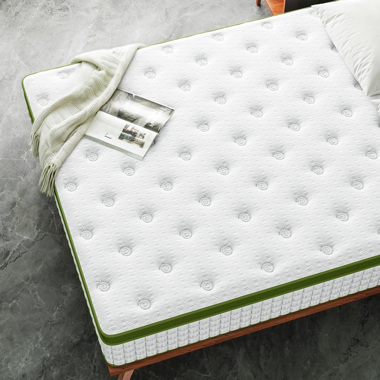 14 Hybrid Mattress in a Box with Gel Memory Foam & Pocket Springs, Pressure Relief & Motion Isolation,CertiPUR-Us Certified