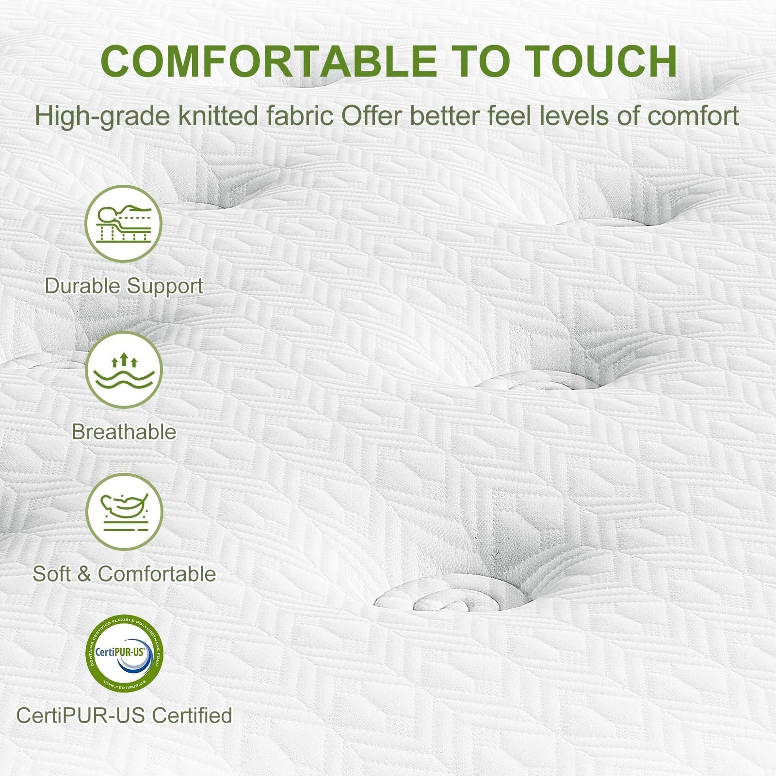 14 Hybrid Mattress in a Box with Gel Memory Foam & Pocket Springs, Pressure Relief & Motion Isolation,CertiPUR-Us Certified