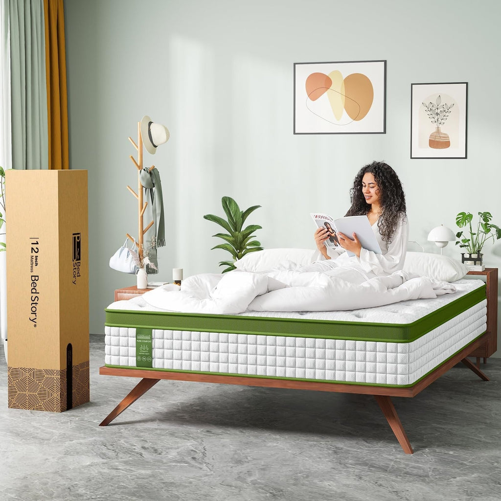 14 Hybrid Mattress in a Box with Gel Memory Foam & Pocket Springs, Pressure Relief & Motion Isolation,CertiPUR-Us Certified