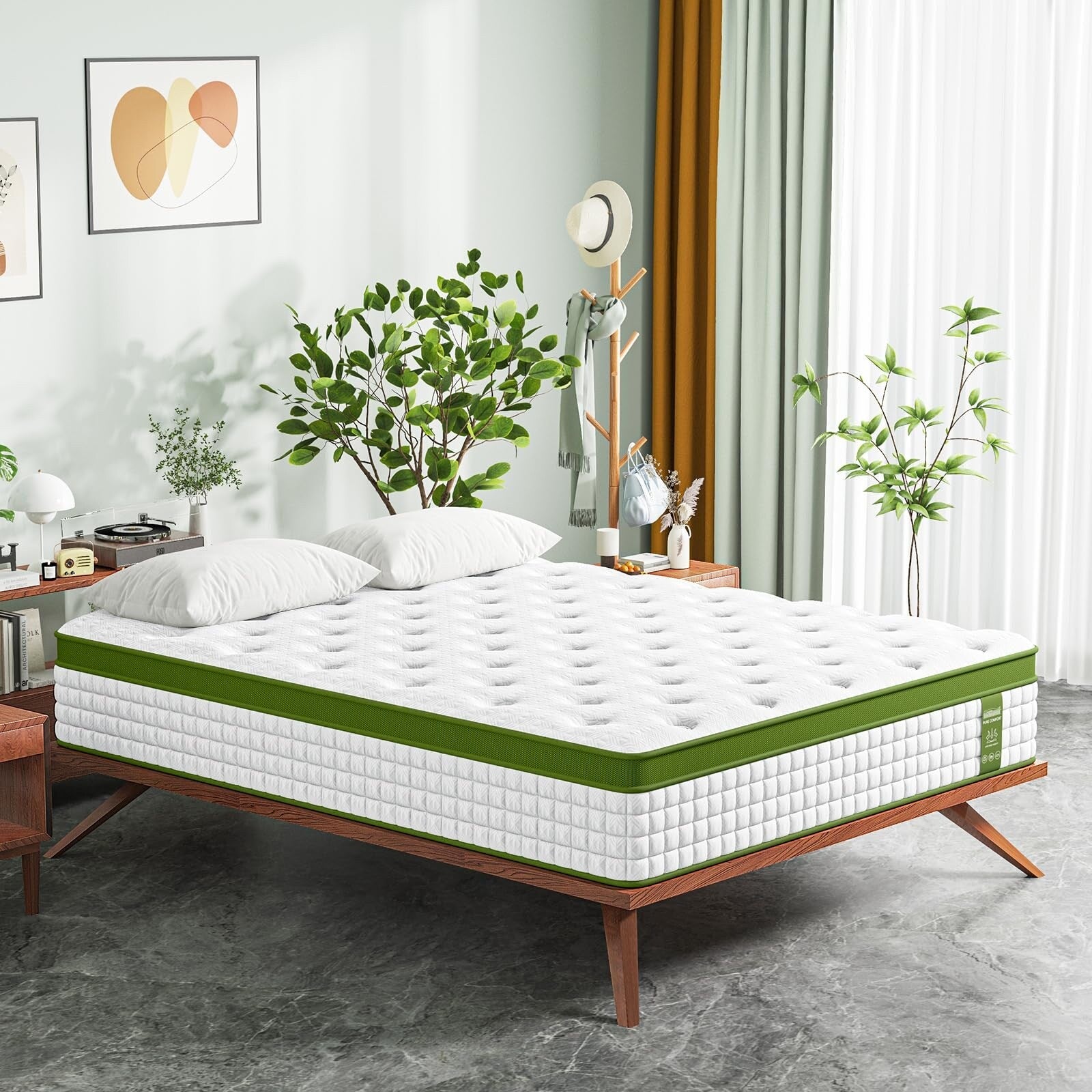 14 Hybrid Mattress in a Box with Gel Memory Foam & Pocket Springs, Pressure Relief & Motion Isolation,CertiPUR-Us Certified