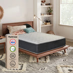 14 Luxury Foam Encased Hybrid Mattress, Strong Edge Support, High Density Foam, 2 Fluffy Quilted Top, Black