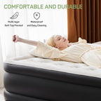 16 in. Twin Air Mattress Inflatable Blow up Portable Camping Bed with Built in Pump