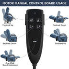 180Â° Power Lift Recliner Chair with Massage & Heat,Solid Wood Armrests