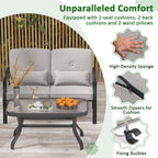 2/4 PCS Patio Furniture Set Outdoor Conversation Sofa Table Set