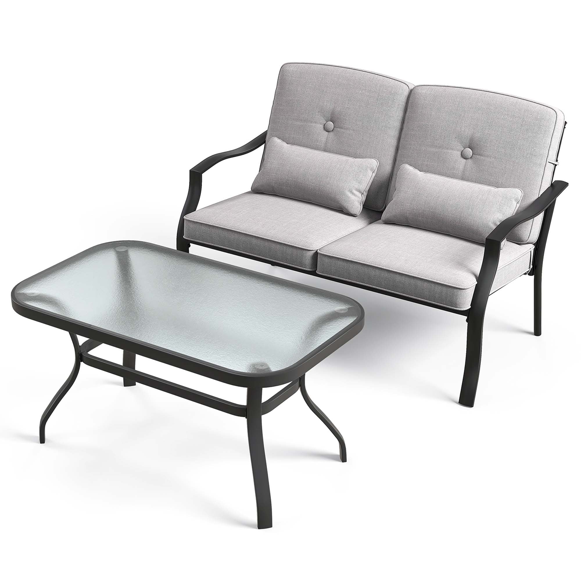 2/4 PCS Patio Furniture Set Outdoor Conversation Sofa Table Set