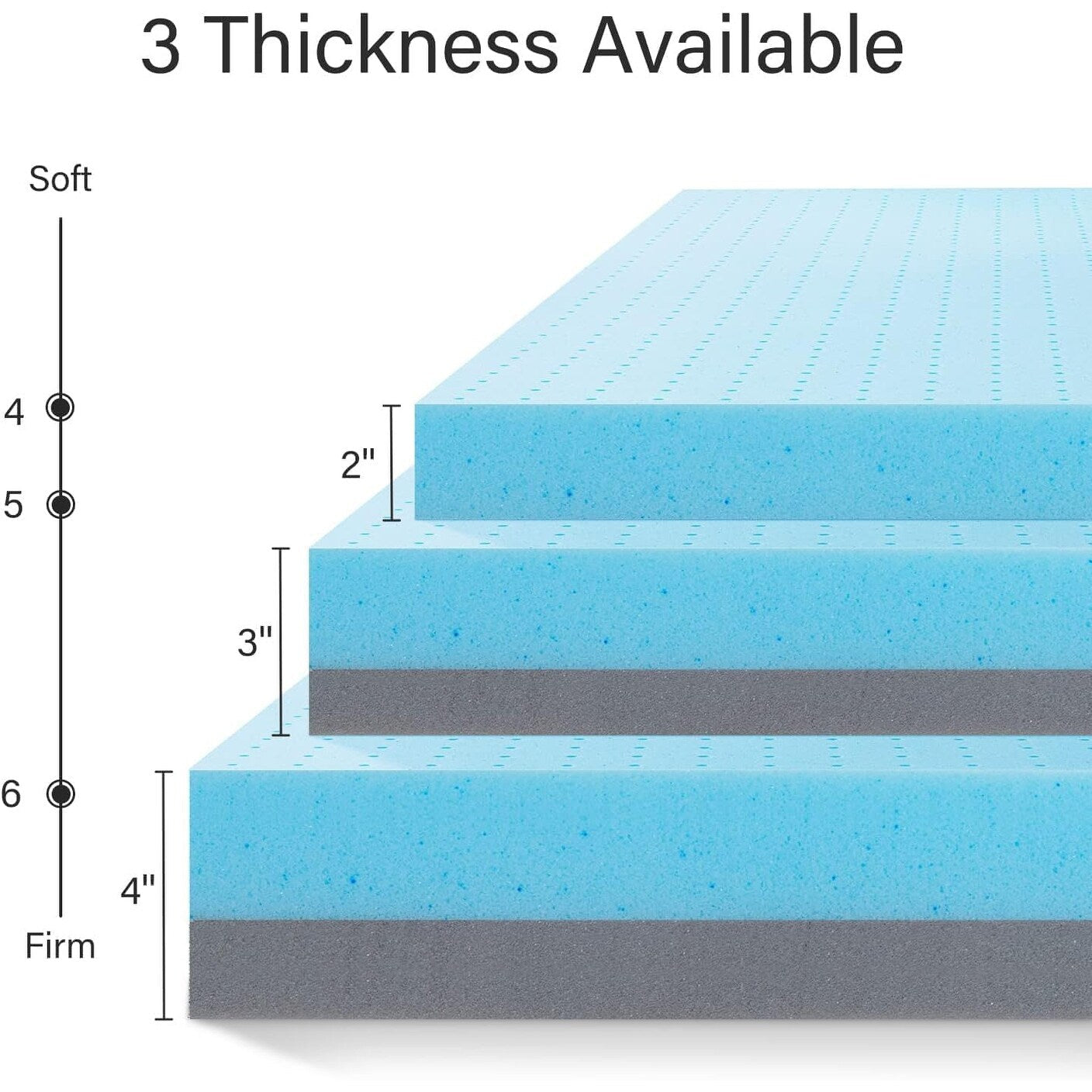 2 Inch Full Gel Memory Foam Topper Cooling Pressure Relief Back Pain CertiPUR