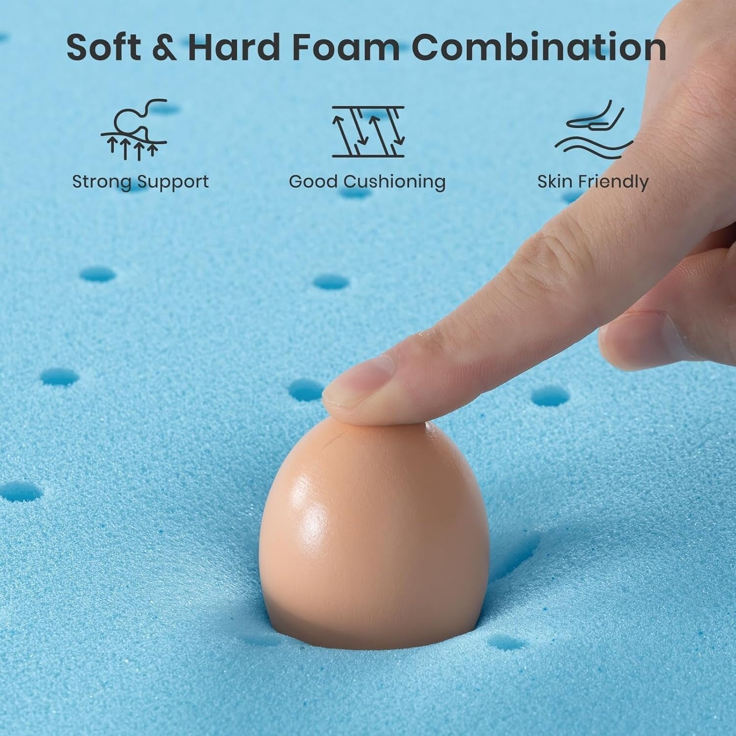 2 Inch Full Gel Memory Foam Topper Cooling Pressure Relief Back Pain CertiPUR
