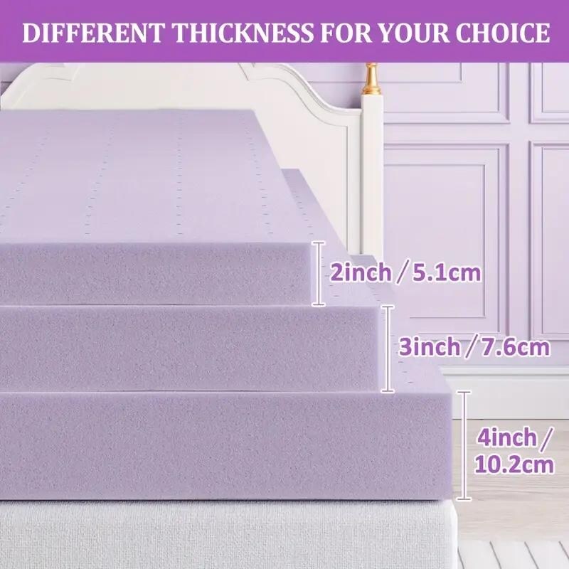 2 Inch King Firm Memory Foam Topper Ventilated Cooling Gel Infused High Density