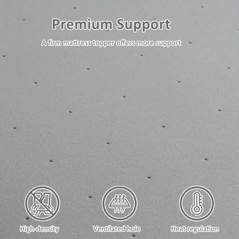 2 Inch Queen Extra Firm Foam Topper High Density Back Support CertiPUR