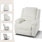 2 Set Corduroy Manual Recliner Glider Club Chair with Footrest