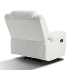 2 Set Corduroy Manual Recliner Glider Club Chair with Footrest