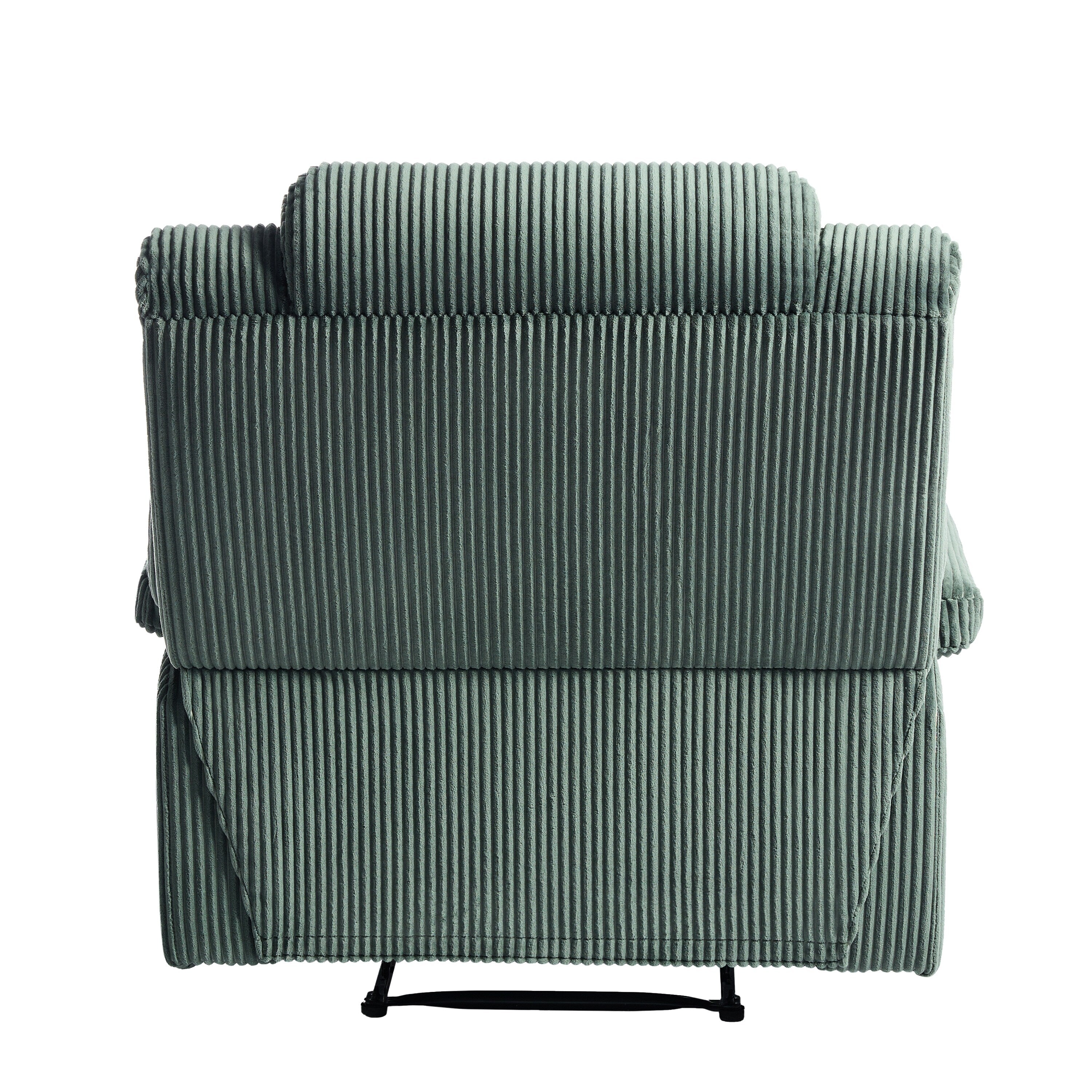 2 Set Modern Corduroy Manual Recliner Chair, Oversize Accent Chair Recliner with Wide Armrest