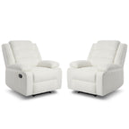 2 Set Modern Corduroy Manual Recliner Chair, Oversize Accent Chair Recliner with Wide Armrest