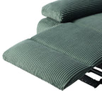 2 Set Modern Corduroy Manual Recliner Chair, Oversize Accent Chair Recliner with Wide Armrest