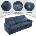 2-in-1 Sofa with Pull-Out Sleeper & Reversible Recliner by Harper&Bright Designs