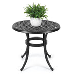 23.22 Round Cast Aluminum Outdoor Bistro Table，Mosaic Outdoor Round Side Table