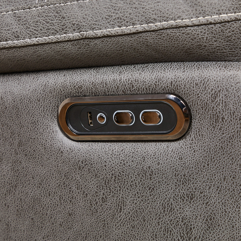 240Â° Swivel Recliner Chair with Dual Motor, Power Headrest, Infinite Recline Positions, USB Charging Ports, and Footrest