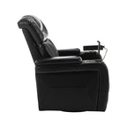 270 Degree Swivel Power Recliner Individual Seat Home Theater Recliner with Tray Table, Phone Holder, Cup Holder, USB Port