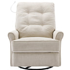 270° Swivel Recliner with USB Ports, Touch Lamp, Side Pocket Storage, and Rocking Base