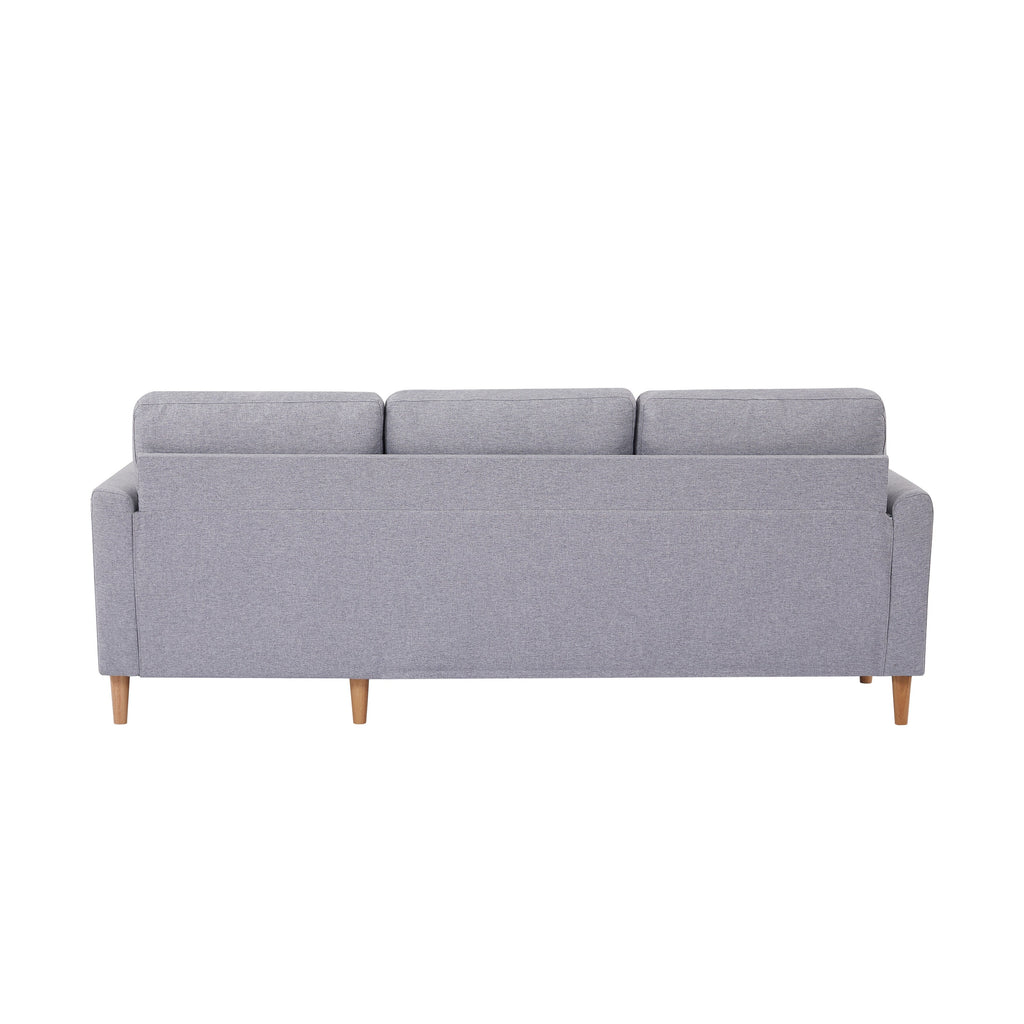 28.35'' Fabric Adjustable 3 Seater Sleeper Sofa, with Chaise, Pull-Out Bed and Armrest Pockets for Small Space