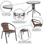 3-piece Outdoor Table/Chair Set - 28.75W x 28.75D x 28H