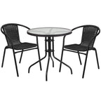 3-piece Outdoor Table/Chair Set - 28.75W x 28.75D x 28H