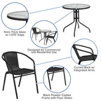 3-piece Outdoor Table/Chair Set - 28.75W x 28.75D x 28H