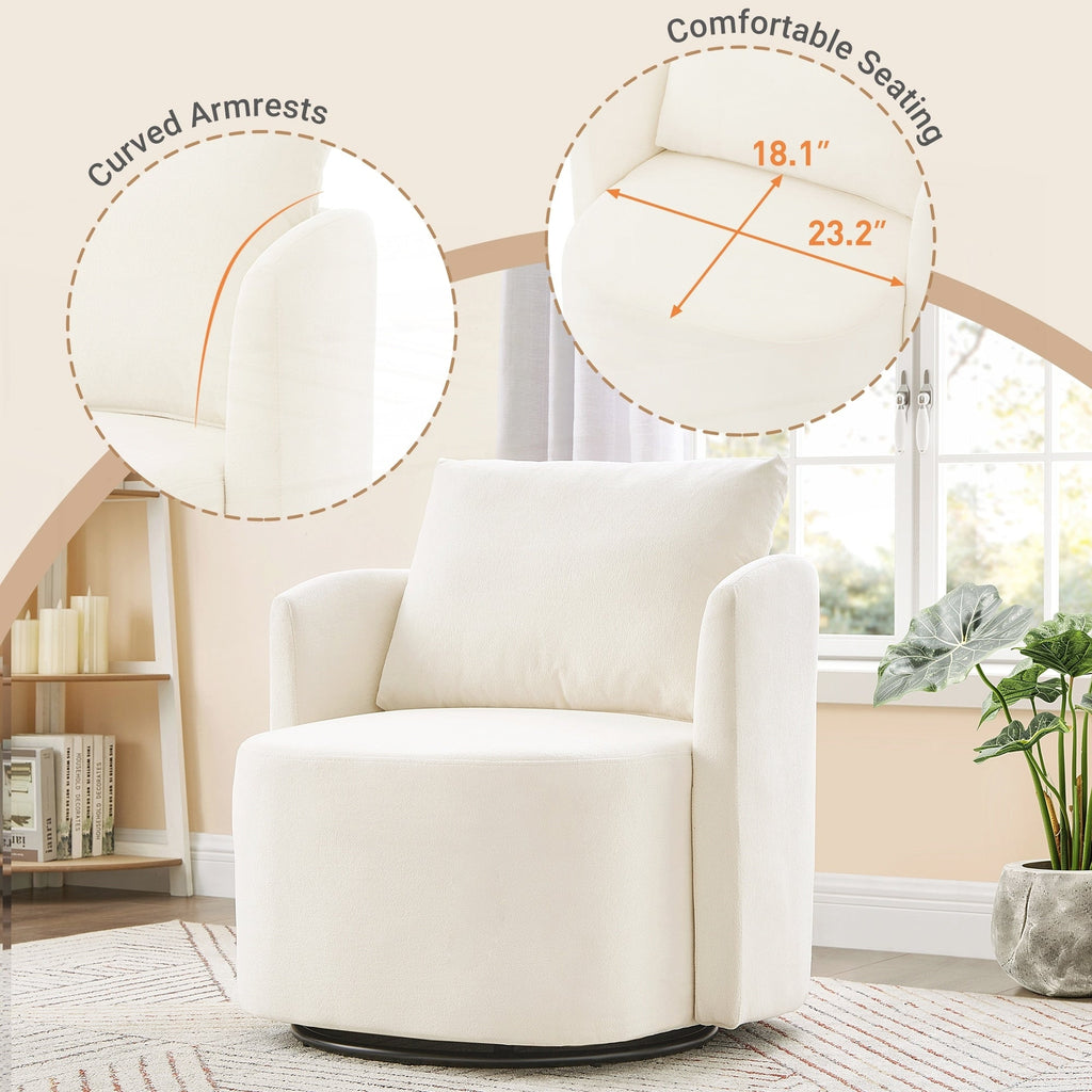 29.9inch Accent Barrel Armchair