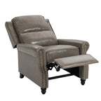 2 Set Manual Pushback Recliner Chair with Nailhead Trim