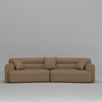3-5 Seater Couch Comfy Upholstered Sofa with 3 Pcs Soft Pillows