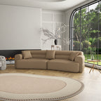 3-5 Seater Couch Comfy Upholstered Sofa with 3 Pcs Soft Pillows
