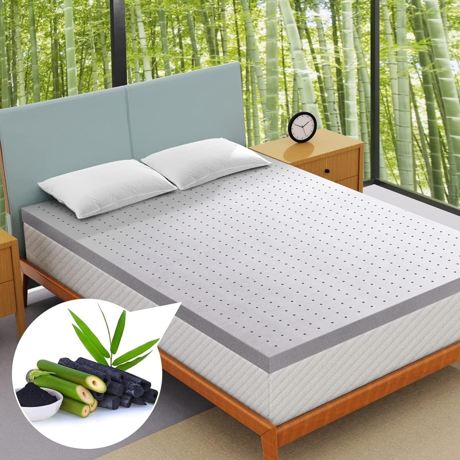 3 Inch Mattress Topper Queen,Gel Memory Foam Mattress Topper Double Bed Topper for Soft & Cooling Sleep, Pressure Relieve