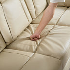 3-PC Bonded Leather Reclining Sofa Loveseat and Chair Living Room Set