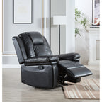3-PC Bonded Leather Reclining Sofa Loveseat and Chair Living Room Set
