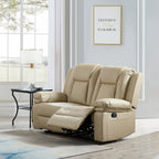 3-PC Bonded Leather Reclining Sofa Loveseat and Chair Living Room Set