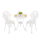 3-Piece Aluminum Outdoor Patio Tulip Sets With Table