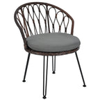 3-Piece Outdoor Patio Rattan Conversation Leisure Chairs Set with 2 Chair and Glass Coffee Table