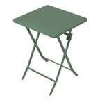 3 Piece Patio Minimalist Bistro Set Foldable Square Table & Chairs - 3-Piece