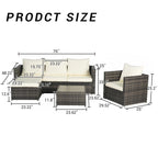 3 Pieces Patio Furniture Set