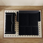 3-Seat Convertible Sleeper Sofa Bed with 2-in-1 Pillow & Blanket Set