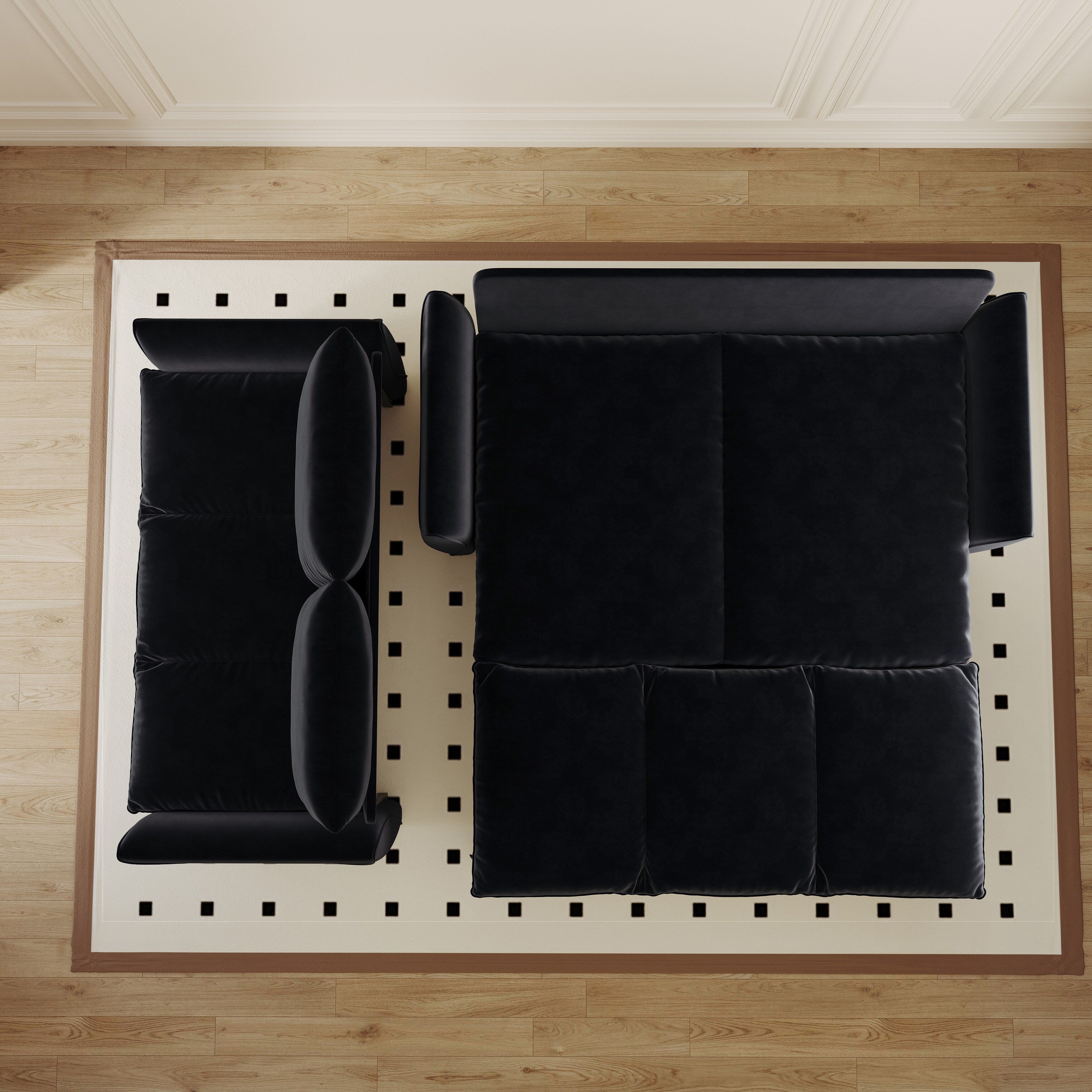 3-Seat Convertible Sleeper Sofa Bed with 2-in-1 Pillow & Blanket Set