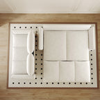 3-Seat Convertible Sleeper Sofa Bed with 2-in-1 Pillow & Blanket Set