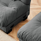 3-Seat Modular Sectional Sofa Deep Seat Couch L Shaped Cloud Couch with Convertible Ottoman for Living Room