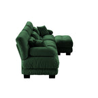 3-Seat Modular Sectional Sofa Deep Seat Couch L Shaped Cloud Couch with Convertible Ottoman for Living Room