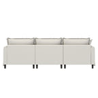 3 Seat Sofa Module For Modular Sectional Sofa,Wide Seat,Chenille Cloud Couch With Throw Pillows