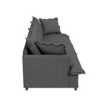 3 Seat Sofa Module For Modular Sectional Sofa,Wide Seat,Chenille Cloud Couch With Throw Pillows