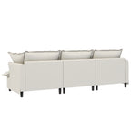 3 Seat Sofa Module For Modular Sectional Sofa,Wide Seat,Chenille Cloud Couch With Throw Pillows